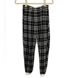 Pink Lily - black & white plaid lounge pants - size Small